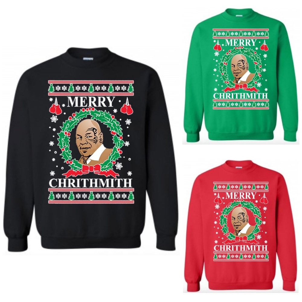 XXL Mike Tyson Merry Chrithmith Ugly Christmas Sweater